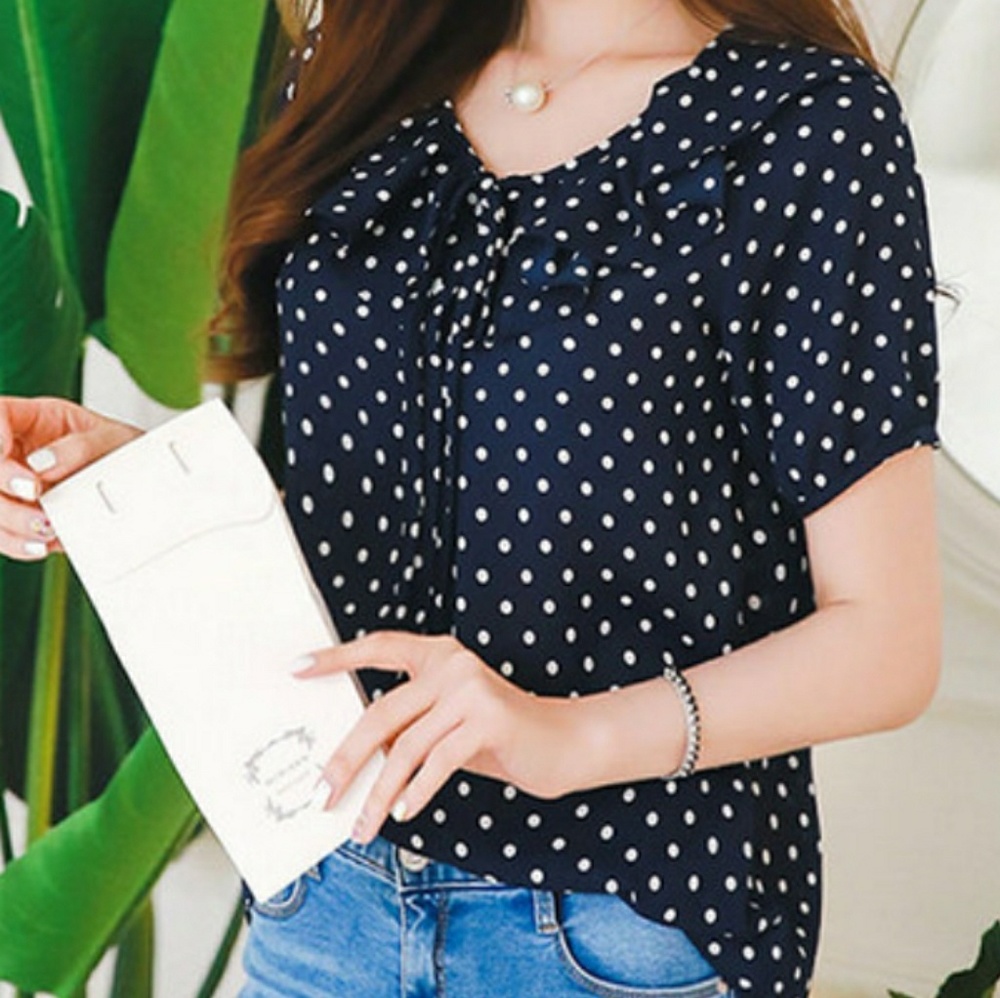 Style &Co Poka dot blouse - Picture 1 of 6
